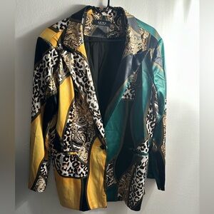 AKIRA Satin Printed Blazer